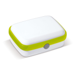 Fiambrera de plástico rígida con diseños en colores vivos 1000ml color verde claro