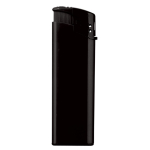 Encendedor electrónico recargable de un mismo color todo color negro tercera vista