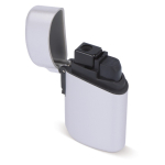 Encendedor tipo antorcha con posibilidad de rellenarse color plateado segunda vista