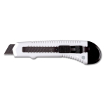 Cutter de aluminio retráctil con 13 hojas de acero al carbono color blanco tercera vista