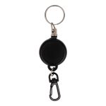 Colgador redondo de identificaciones con mosquetón y cable de 60cm color negro segunda vista