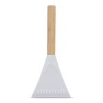 Rascador de hielo hecho de paja de trigo con mango de bambú color blanco segunda vista