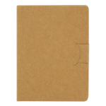 Bloc de notas con distintos tamaños y colores de tiras adhesivas color marrón