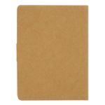 Bloc de notas con distintos tamaños y colores de tiras adhesivas color marrón tercera vista