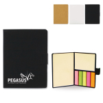 Bloc de notas con distintos tamaños y colores de tiras adhesivas