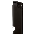 Mechero electrónico 2 en 1 con un abrebotellas en parte inferior color negro tercera vista