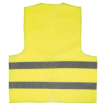 Chaleco de seguridad amarillo con 2 tiras reflectantes para adultos color amarillo tercera vista