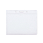 Identificador transparente en forma horizontal para lanyard color transparente