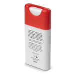 Spray antibacterial de manos para bolsillo personalizable 20ml color rojo tercera vista