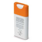 Spray antibacterial de manos para bolsillo personalizable 20ml color naranja tercera vista