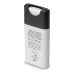Spray antibacterial de manos para bolsillo personalizable 20ml color blanco/negro tercera vista