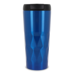 Botella termo doble pared antigoteo con acabado en relieve 450ml color azul segunda vista