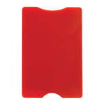 Portatarjetas rígido en varios colores clásicos con protección RFID color rojo tercera vista