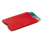 Portatarjetas rígido en varios colores clásicos con protección RFID color rojo cuarta vista