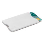 Portatarjetas rígido en varios colores clásicos con protección RFID color blanco cuarta vista