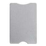 Portatarjetas rígido en varios colores clásicos con protección RFID color plateado tercera vista