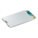 Portatarjetas rígido en varios colores clásicos con protección RFID color plateado cuarta vista
