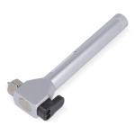 Martillo de seguridad con imán para superficies ferrosas y luz COB color plateado tercera vista