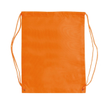 Mochila de cuerdas de poliéster con banda reflectante horizontal color naranja tercera vista