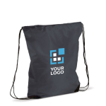 Mochila de cuerdas de RPET con detalles negros en las esquinas vista principal