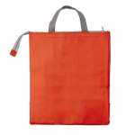 Bolsa nevera con interior isotermo en aluminio y cremallera color rojo tercera vista