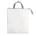 Bolsa nevera con interior isotermo en aluminio y cremallera color blanco segunda vista