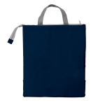 Bolsa nevera con interior isotermo en aluminio y cremallera color azul oscuro tercera vista