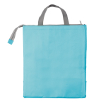 Bolsa nevera con interior isotermo en aluminio y cremallera color azul claro tercera vista