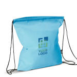Mochila de cuerdas non-woven de colores con cuerdas negras 75 g/m2 vista principal