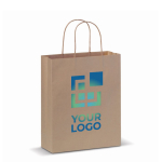 Bolsa de papel mediana con certificación FSC hecha en EU 90 g/m2 vista principal
