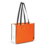 Bolsa de non-woven laminado de colores con los lados en blanco color naranja