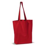 Bolsa de algodón canvas de asas largas en varios colores 250 g/m2 color rojo