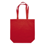 Bolsa de algodón canvas de asas largas en varios colores 250 g/m2 color rojo tercera vista