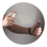 Dispensador plástico limpiador de pantallas con paño microfibra 30ml color blanco transparente tercera vista
