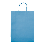 Bolsa de papel kraft de colores grande para regalo 120 g/m2 color azul claro segunda vista