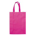 Bolsa grande de non-woven laminado mate con asas a juego 105 g/m2 color rosa segunda vista