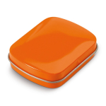 Caja de caramelos de menta rectangular en varios colores 23gr color naranja