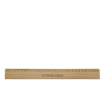 Regla de madera de cedro con escala métrica hasta 30cm vista principal