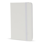 Libreta de PU en varios colores vivos con cinta a juego y papel FSC A6 color blanco