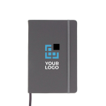 Libreta de RPET y PU de colores vivos con cinta a juego y papel FSC A5 vista principal