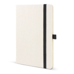 Cuaderno personalizado de algodón reciclado y RPET con páginas FSC A5 color blanco roto