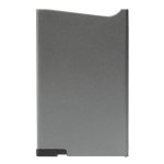 Portatarjetas de ABS en distintos colores con botón y RFID color titanio segunda vista