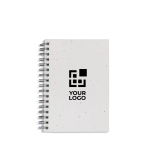 Cuaderno ecológico de papel de fumar con tapa biodegradable en flores vista principal