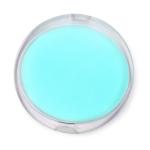 Estuche de plástico para jabón en hojas solubles en agua color azul pastel