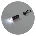 Linterna de aluminio con mosquetón para colgar en cualquier lugar color negro cuarta vista