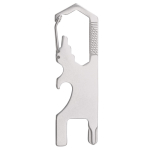 Multiherramienta de acero inoxidable, clip para enganchar a superficie color plateado segunda vista