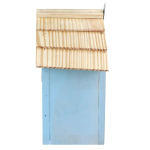 Caja color pastel de anidación con abertura de 30mm para pequeñas aves color azul claro cuarta vista