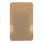 Bolsa de semilla de flores secas presentadas en bolsa de papel kraft color marrón tercera vista