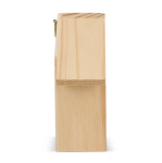 Pequeña casa ecológica para abejas hecha de madera FSC color madera cuarta vista