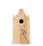 Casa de madera hecha de madera FSC especial para pájaros vista principal